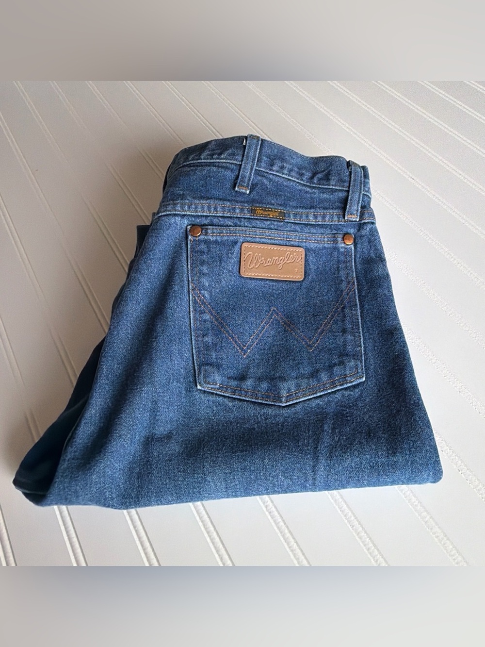 Wrangler Men's Dark Blue Straight Jeans Men’s 38x34 Cowboy Cut Rodeo Pro